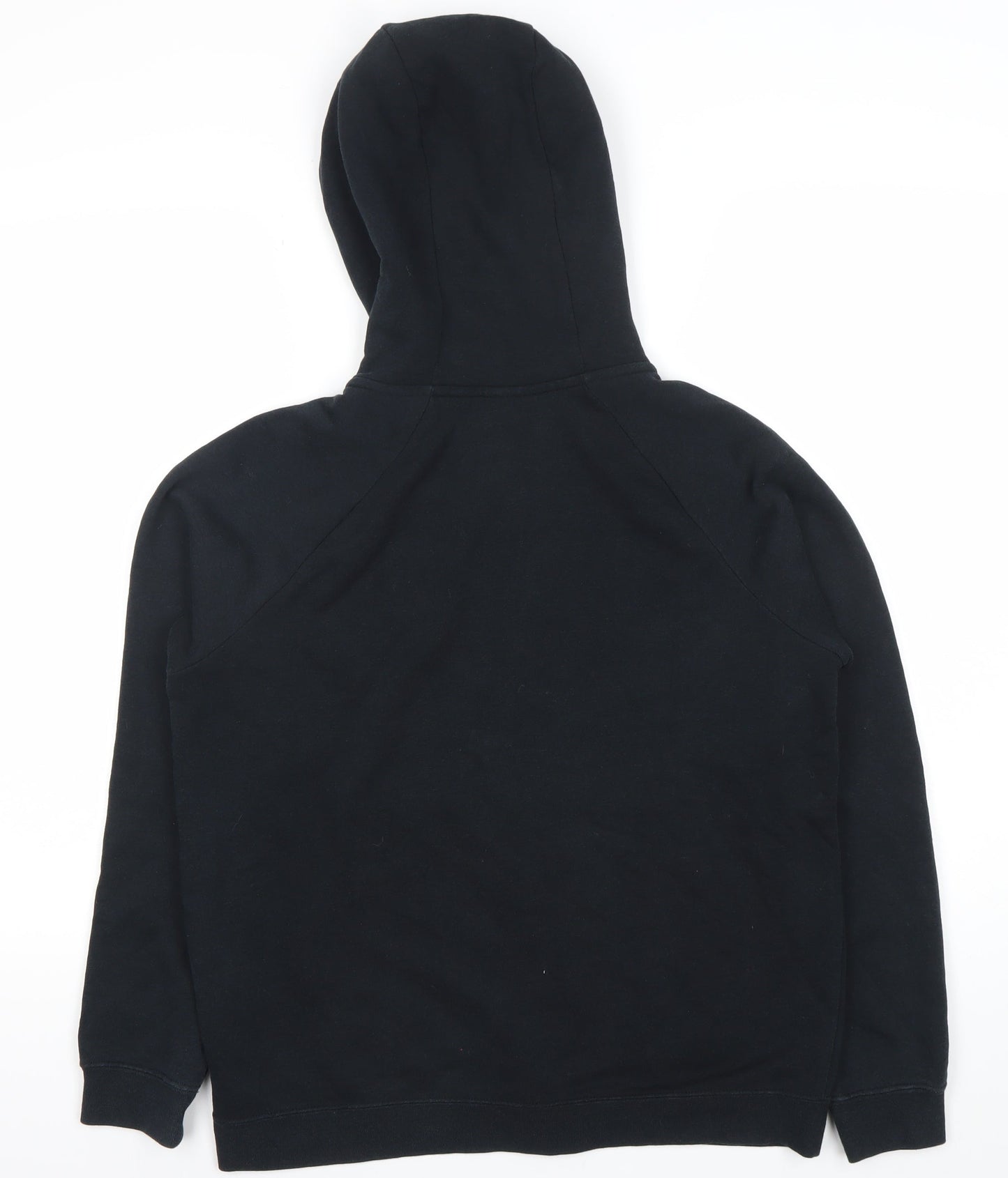 Nike Men's Black Full Zip Hoodie L Logo Sportswear Cotton Blend