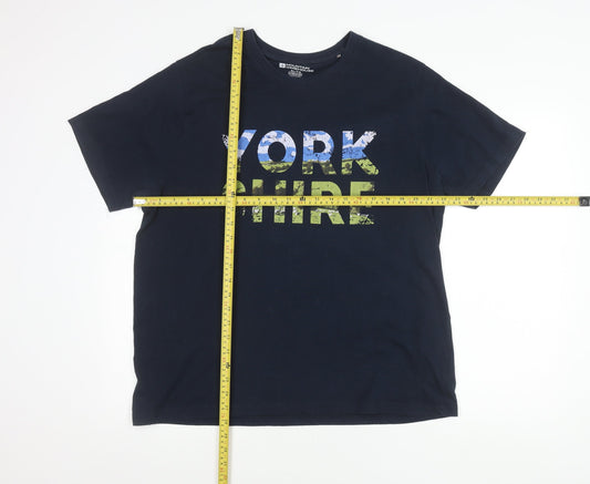 Mountain Warehouse Men's XL Blue Yorkshire Graphic T-Shirt UV Protection