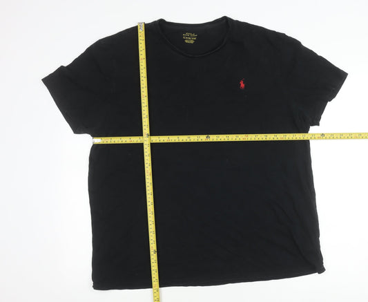 Ralph Lauren Mens Black XL Polo Logo Crew Neck Cotton T-Shirt
