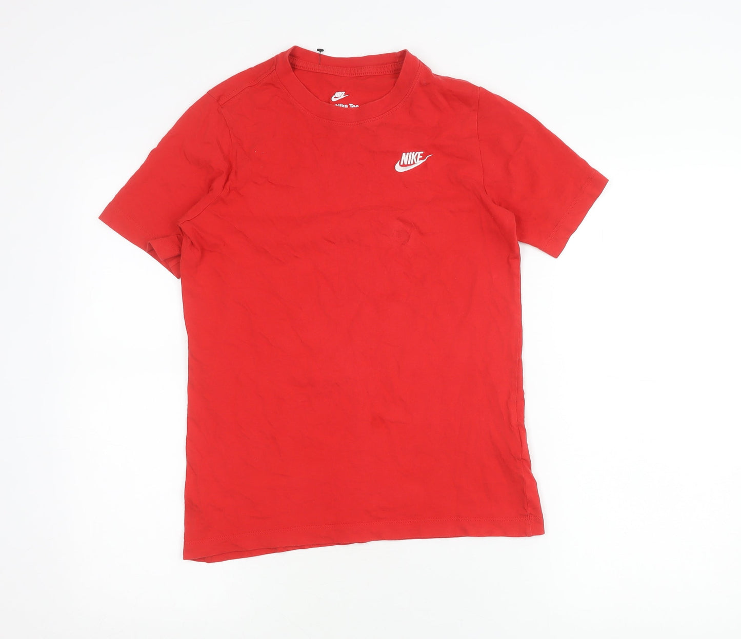 Nike Boys Red T-Shirt 13-14 Years Short Sleeve Crew Neck Sports Top