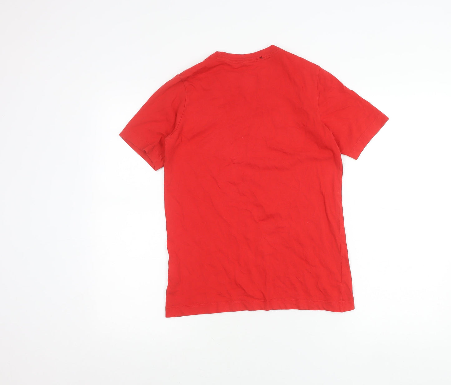 Nike Boys Red T-Shirt 13-14 Years Short Sleeve Crew Neck Sports Top