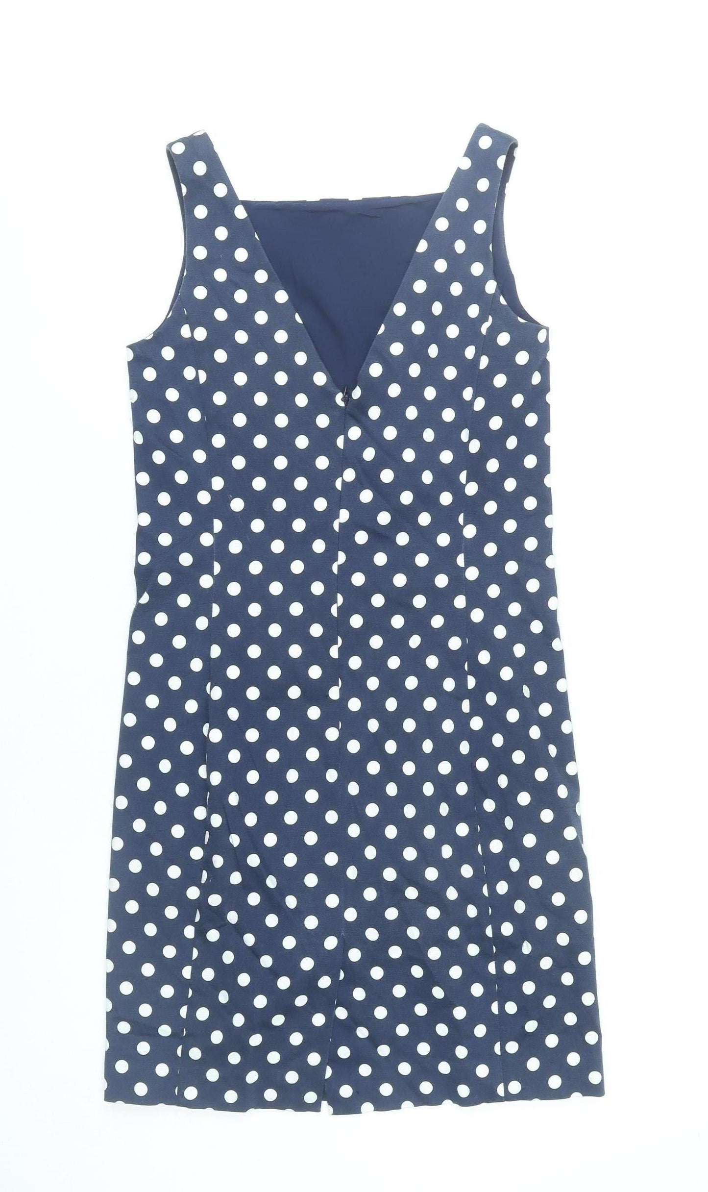 Ralph Lauren Women Blue Polka Dot Sheath Dress Size 4