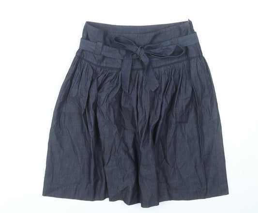 Tommy Hilfiger Womens Blue Cotton A-Line Skirt Size 8