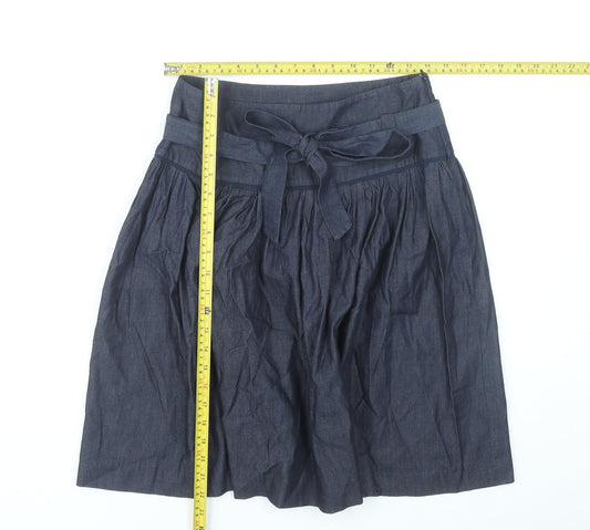 Tommy Hilfiger Womens Blue Cotton A-Line Skirt Size 8