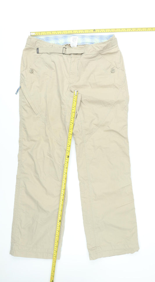 The North Face Womens Beige Size 12 Cargo Trousers Cotton Blend