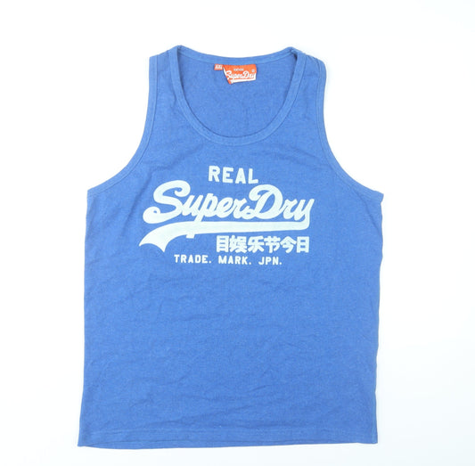 Superdry Men’s Blue 2XL Sleeveless Vintage Graphic Tank Top