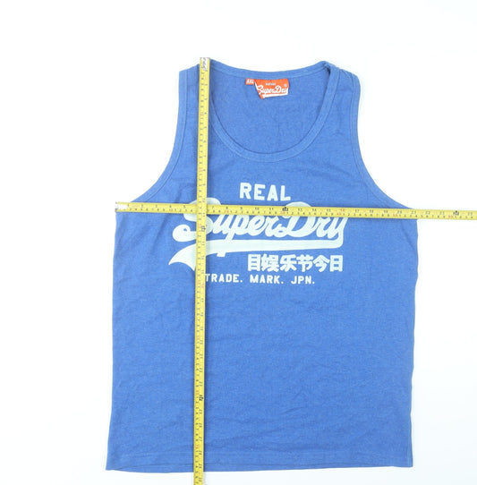 Superdry Men’s Blue 2XL Sleeveless Vintage Graphic Tank Top