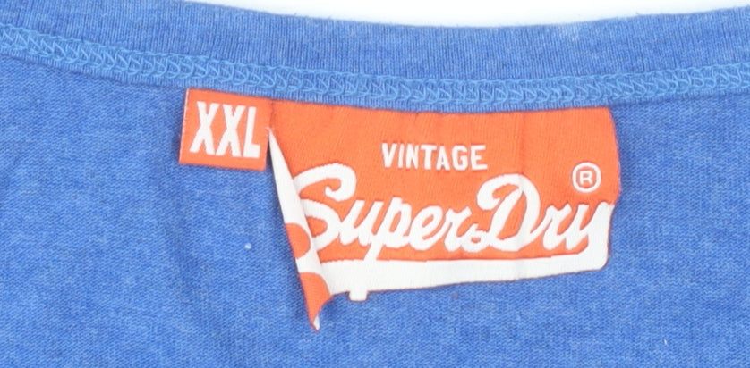 Superdry Men’s Blue 2XL Sleeveless Vintage Graphic Tank Top