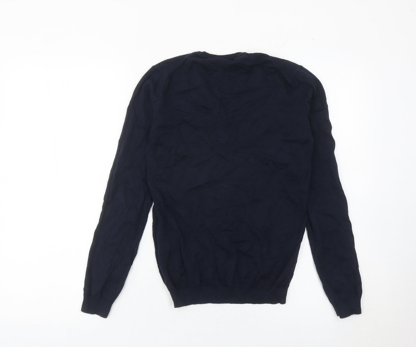 U.S. Polo Assn. Women's Blue XS V-Neck Cotton Jumper