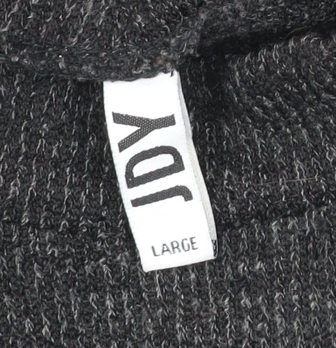 Brand and care label for JDY Women’s Black Knit Jumper Dress, size L, Long Sleeve Mock Neck