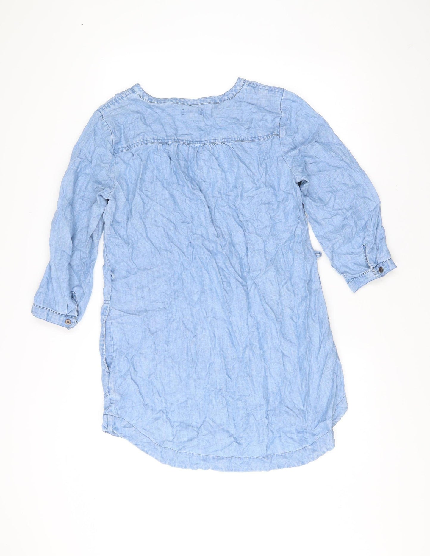 Fat Face Women’s Blue Chambray Shirt Dress Size 12