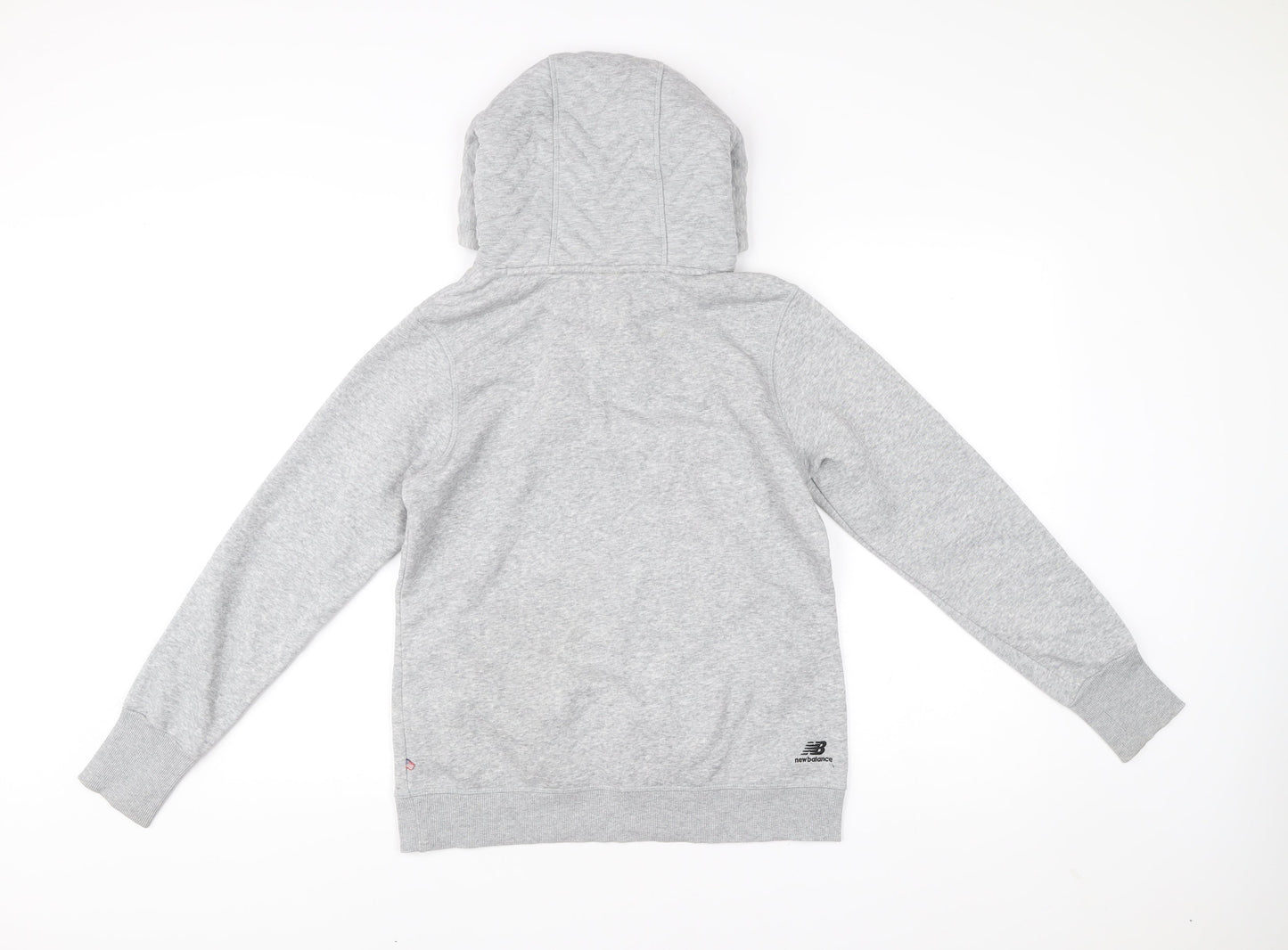 New Balance Womens Grey Hoodie Sweatshirt Size 12 M Pullover Running