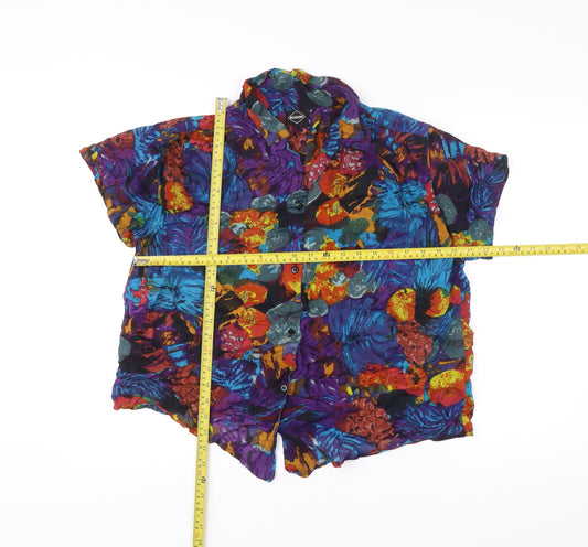 Benram Men's Multicoloured Floral Hawaiian Short Sleeve Shirt M