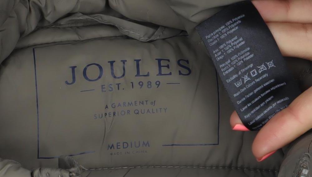 Joules Mens Green Puffer Jacket Medium Lightweight Quilted Coat