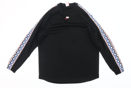 Nike Men’s Black Sweatshirt L Long Sleeve Crew Neck Sportswear