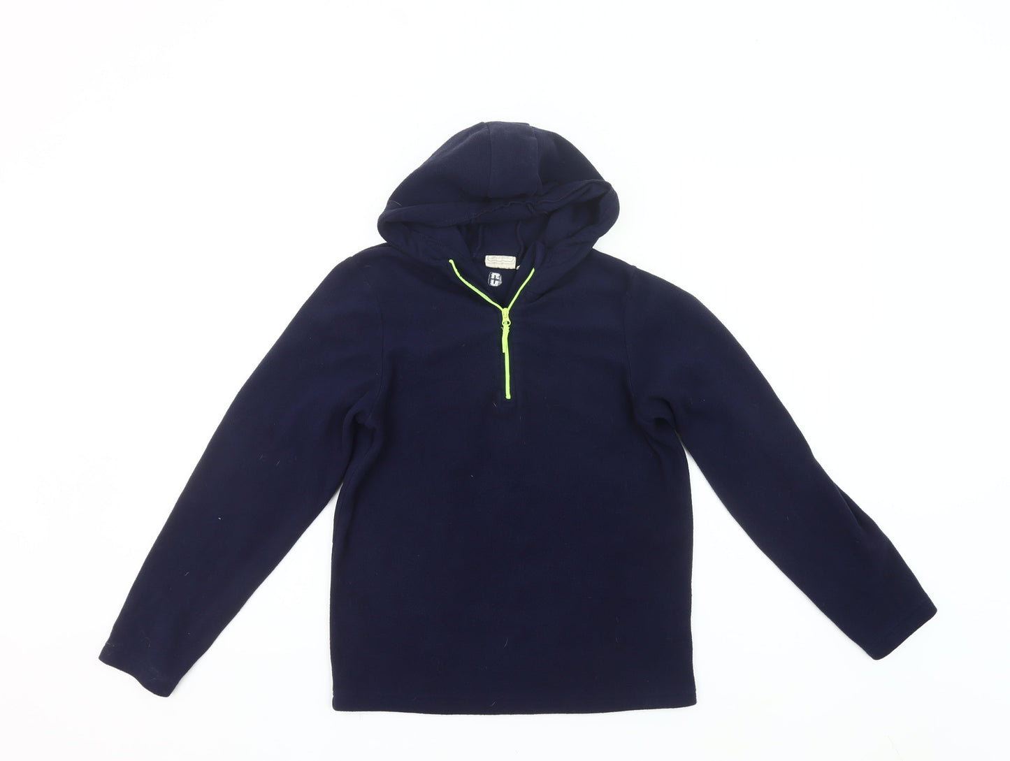 Mountain Warehouse Boys Blue Fleece Hoodie 13 Years 1/4 Zip Lightweight