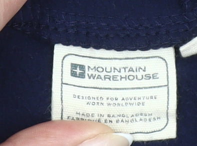 Mountain Warehouse Boys Blue Fleece Hoodie 13 Years 1/4 Zip Lightweight