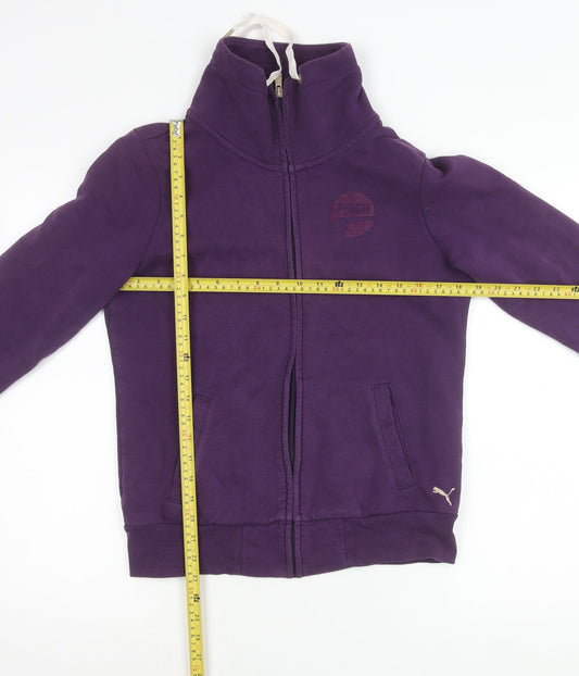 Puma Women’s Purple Full Zip Basic Jacket UK 12 Casual Sportswear