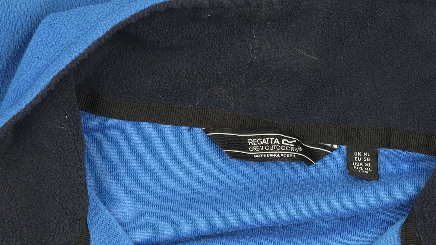 Regatta Mens Blue XL Fleece Pullover Sweatshirt Outdoor Zip Top