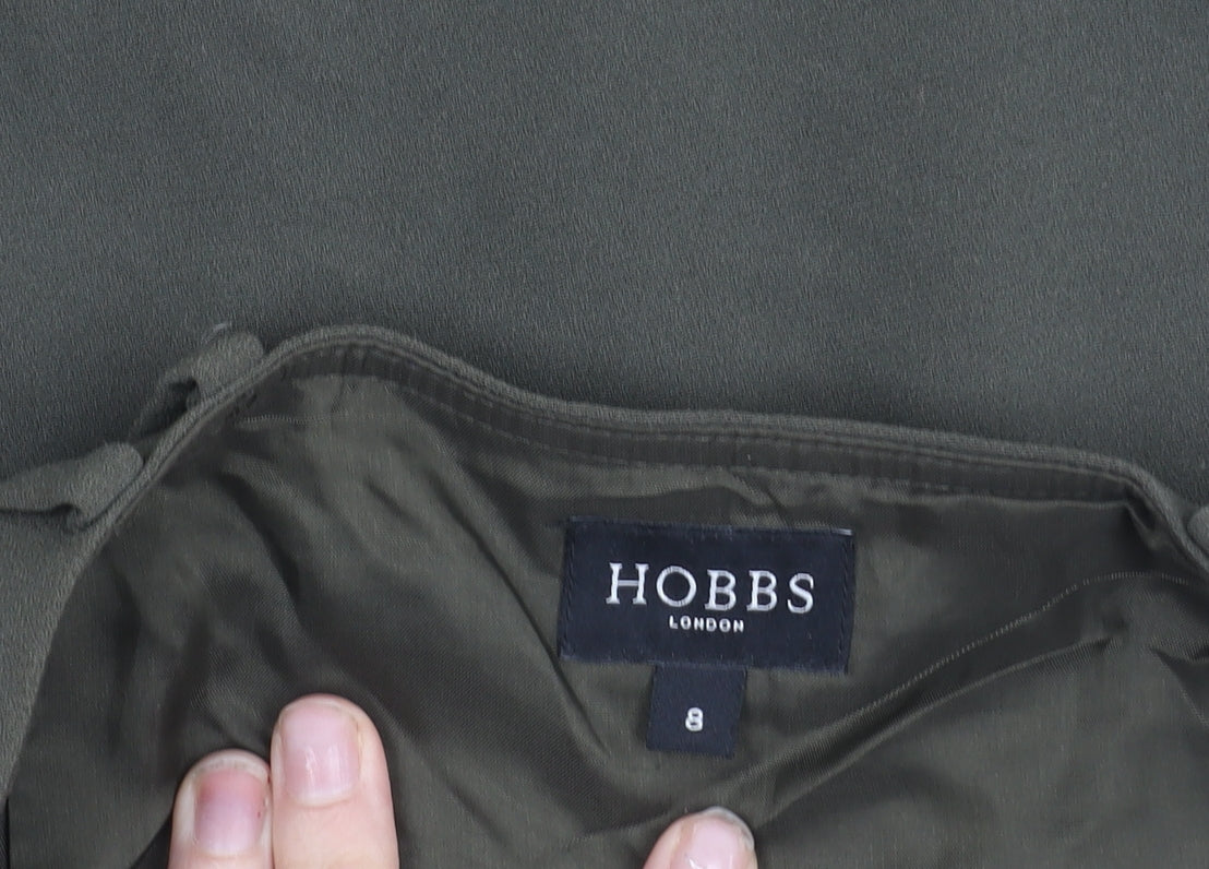 Hobbs Women’s Green Size 8 Pencil Skirt Button Detail Workwear