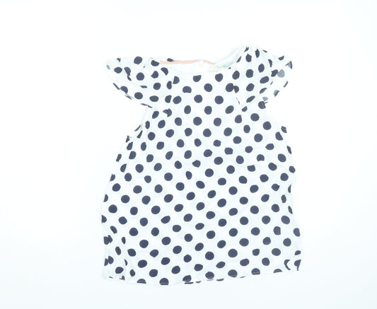 Boden Womens White Polka Dot Viscose Blouse UK 8