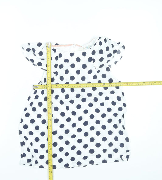 Boden Womens White Polka Dot Viscose Blouse UK 8