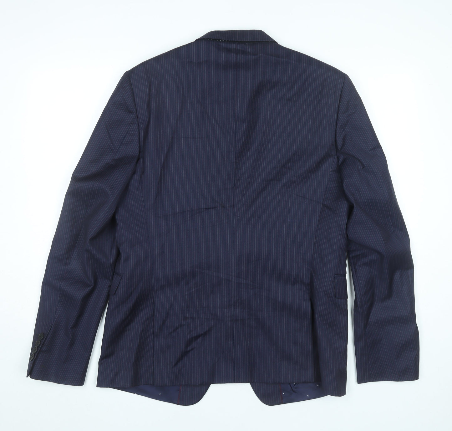 Paul Smith Men Blue 42 Slim Fit Pinstripe Wool Blazer Jacket