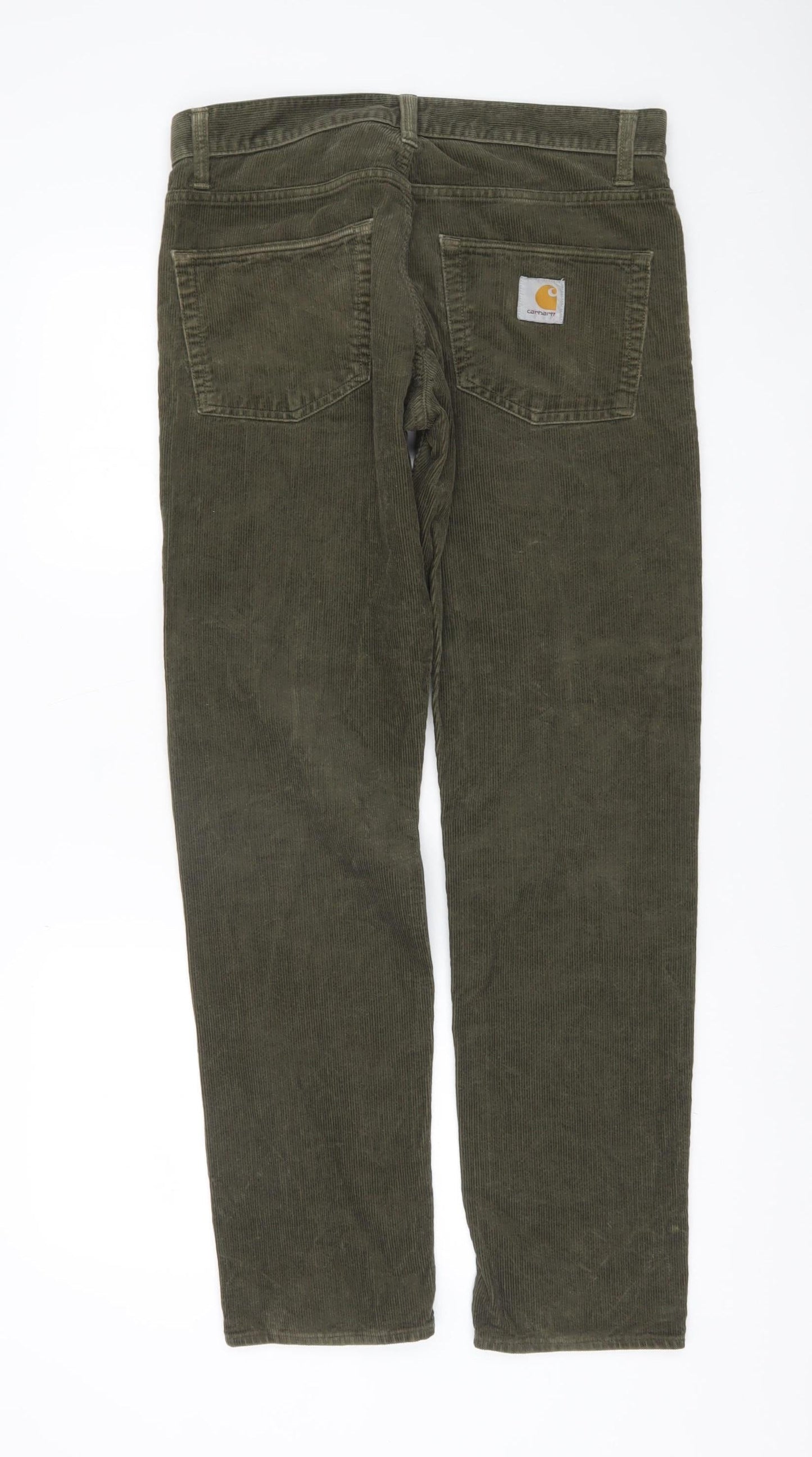 Carhartt WIP Mens Green Corduroy Klondike Trousers 32x32 Regular Fit