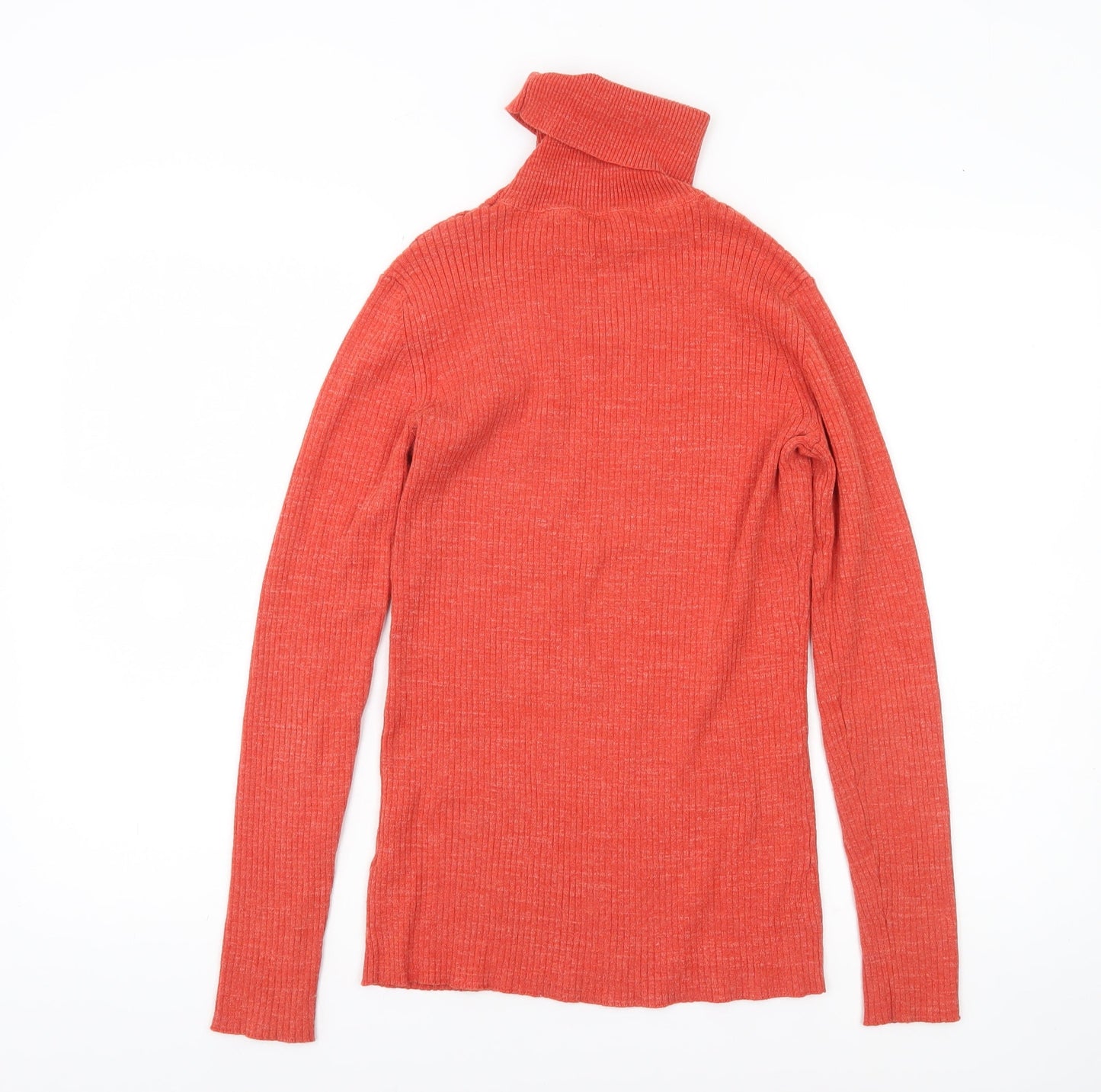 FatFace Women’s Red Roll Neck Knit Jumper Size 14 Long Sleeve
