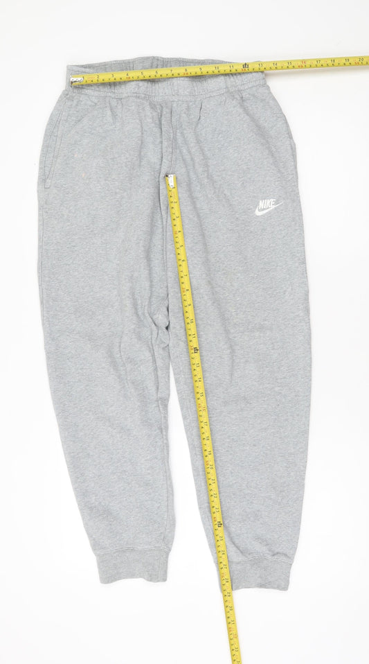 Nike Womens Grey Sweatpants Joggers M Regular Fit Logo Sportswear