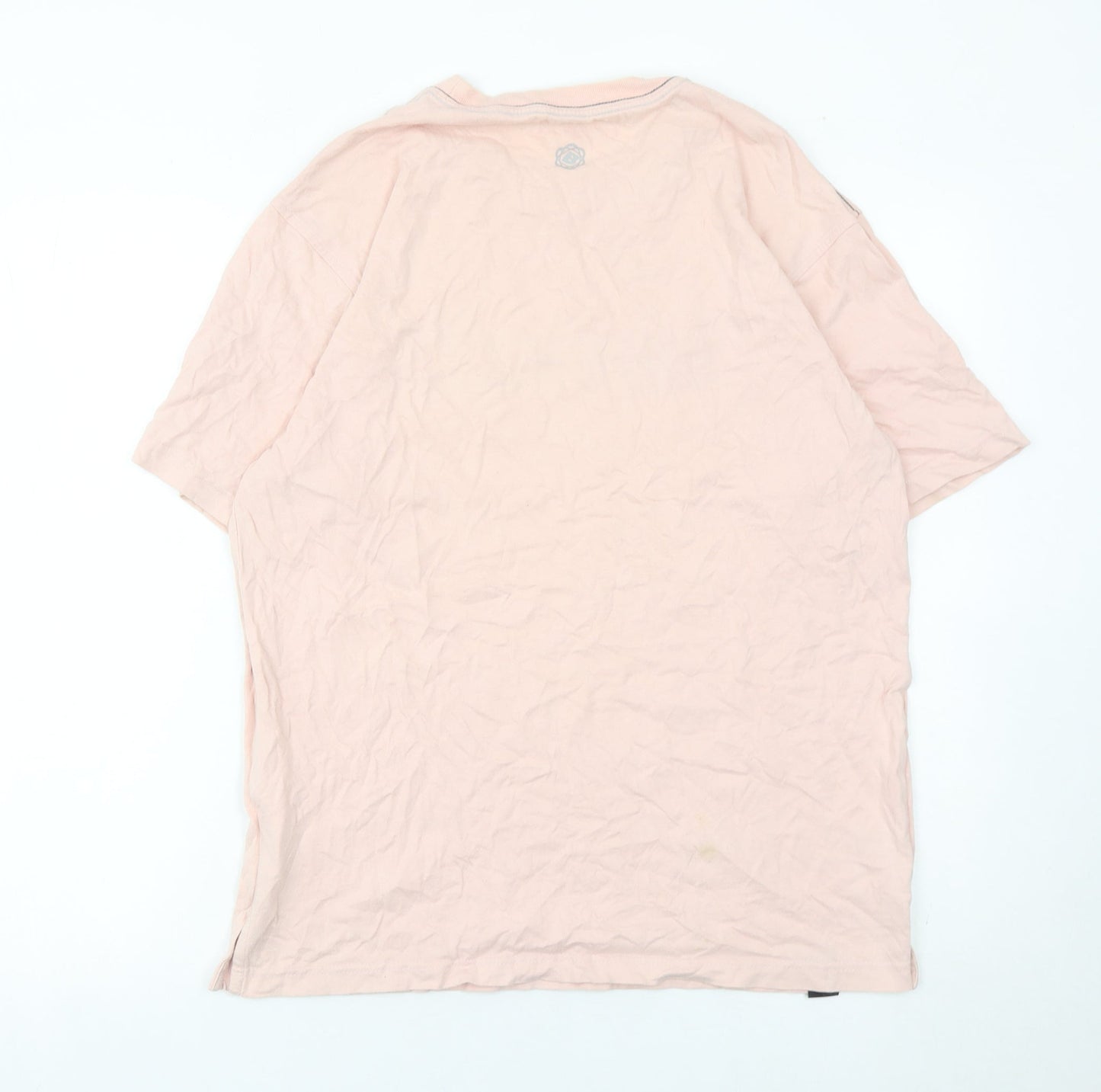 Bench Mens Pink Cotton Graphic Logo T-Shirt Size M