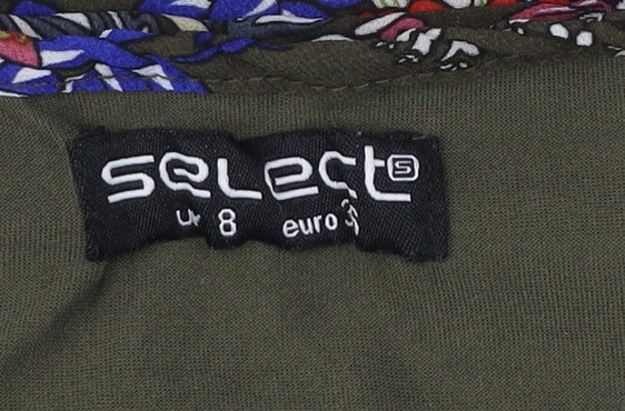 Select Women’s Multicoloured Floral Shift Dress Size 8 V-Neck