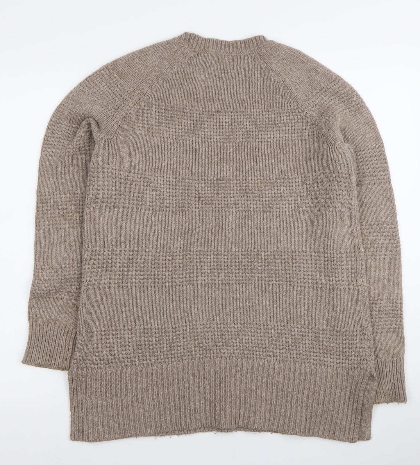 Lands' End Women's Beige M Pullover Jumper Crew Neck Knit