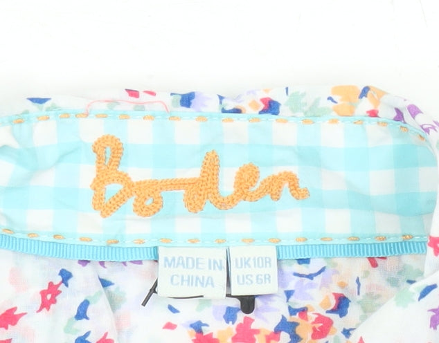 Boden Womens Multicoloured Floral Cotton Button-Up Shirt UK 10