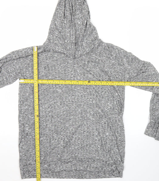 Boohoo Women’s Grey Hoodie Size 10 Polyester Blend Pullover