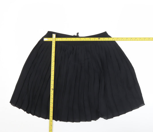 Uniqlo Women’s Black Pleated Short Skirt Size M Polyester