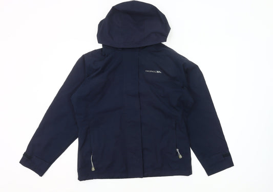Trespass Women's Blue Waterproof Hooded Rain Jacket Size S