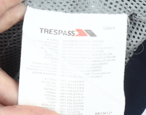 Trespass Women's Blue Waterproof Hooded Rain Jacket Size S