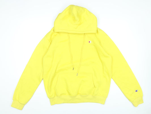 Champion Men's Yellow Pullover Hoodie 2XL Regular Fit Logo