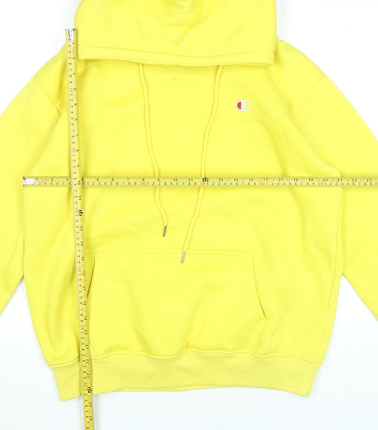 Champion Men's Yellow Pullover Hoodie 2XL Regular Fit Logo