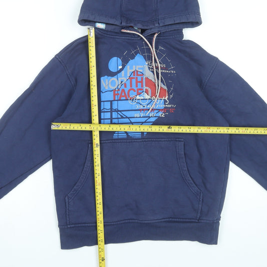 The North Face Unisex Blue Pullover Hoodie Small Cotton Outdoor