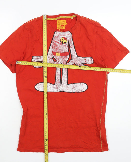 Next Men’s Danger Mouse Red Graphic T-Shirt Size S Cotton Crew Neck