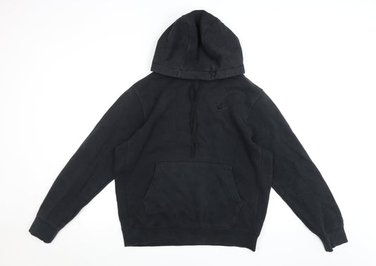 Nike Men's Black Pullover Hoodie Medium Regular Fit Fleece