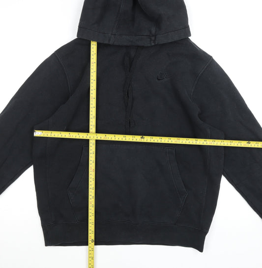 Nike Men's Black Pullover Hoodie Medium Regular Fit Fleece