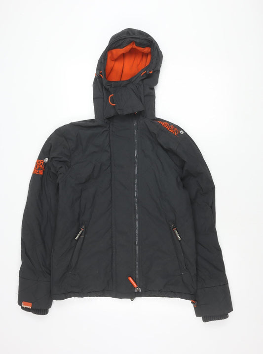 Superdry Men's Black XS Windcheater Hooded Jacket Outdoor