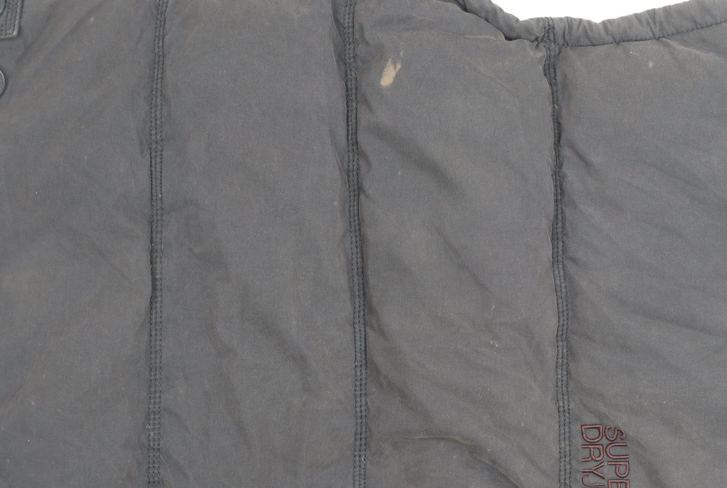 Superdry Women’s Black Puffer Gilet Hoodie Waistcoat Size M