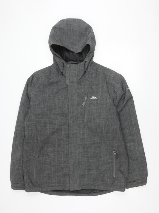 Trespass Men's Grey Parka Jacket M 38-40" Waterproof Hooded Outdoor Coat