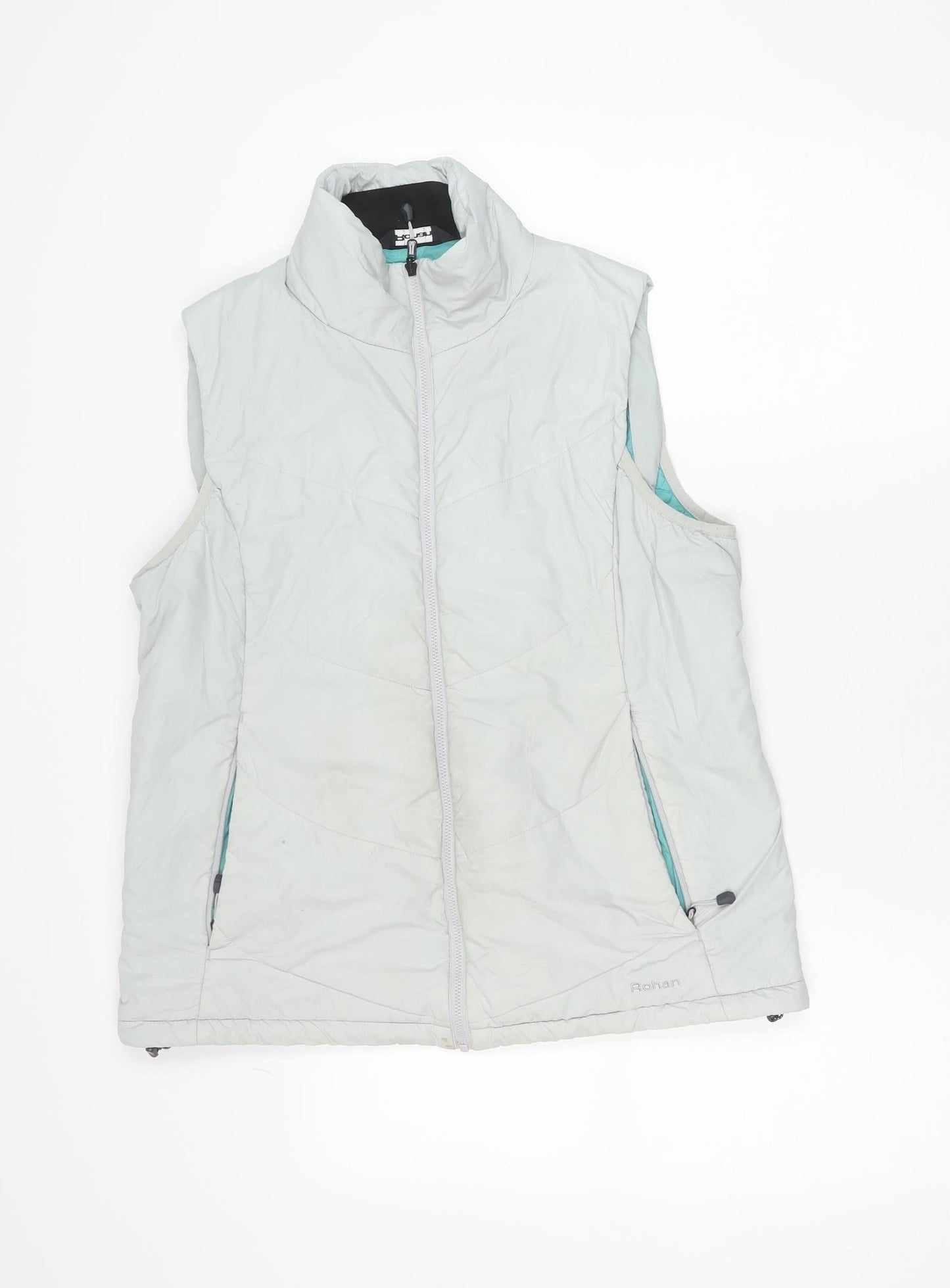 Rohan Womens Grey Waistcoat Bodywarmer M Lightweight Zip Padded Vest