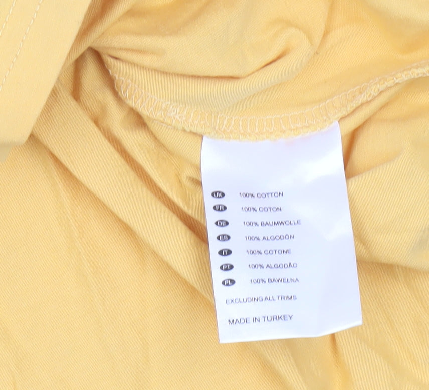 Dickies Womens XS Yellow Ringer T-Shirt Retro Casual Cotton