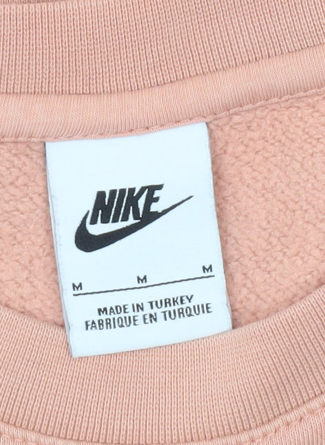 Nike Mens Pink M Pullover Sweatshirt Graphic Logo Sportswear